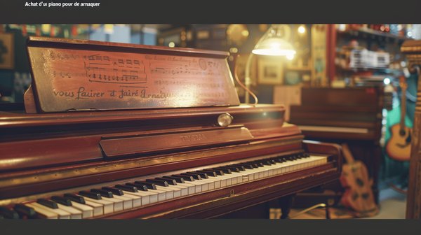 Achat d'un piano d'occasion : conseils pour éviter de vous faire arnaquer